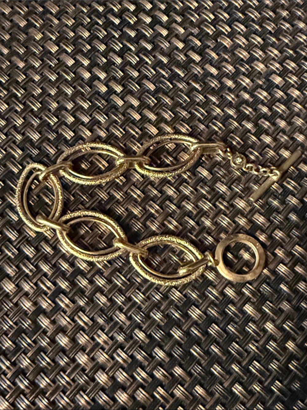 Gold Link Statement Bracelet - Unbranded